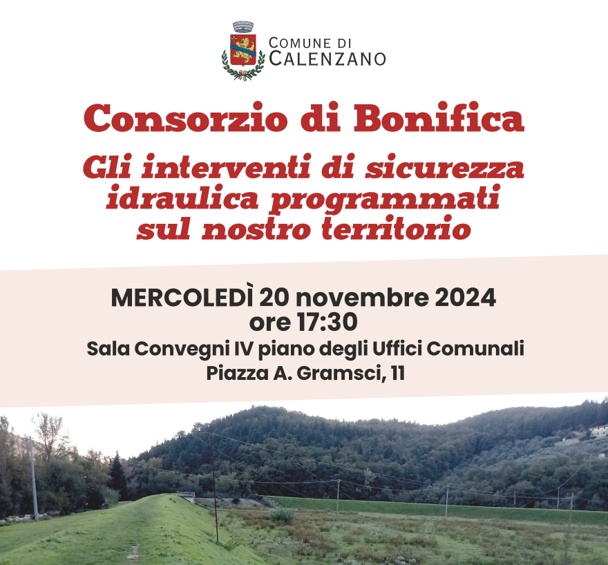 Incontro con il Consorzio di Bonifica