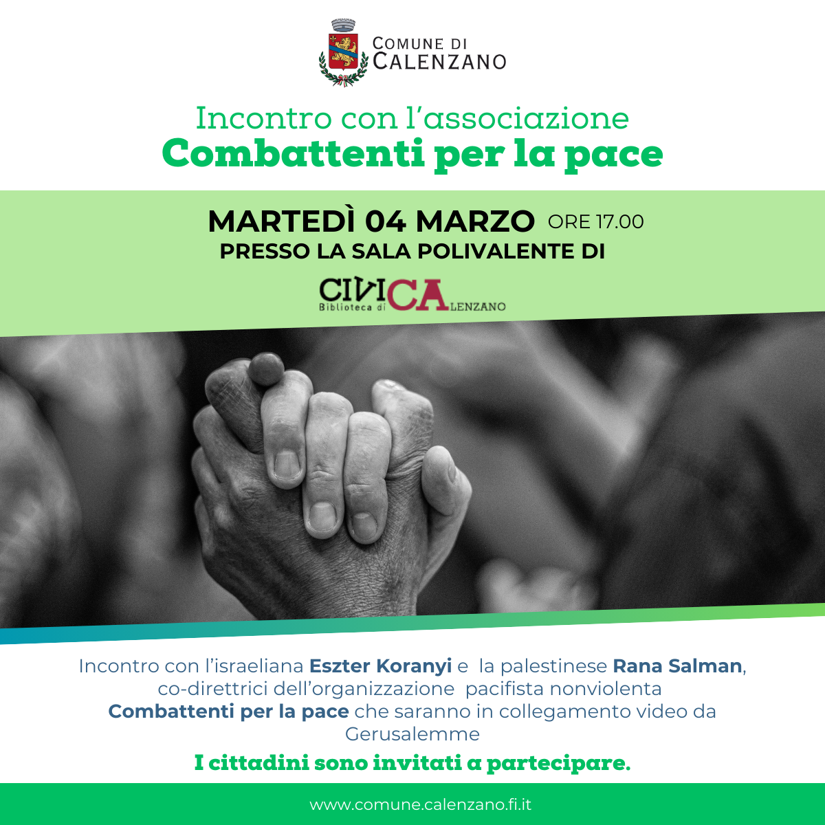 Incontro con l'associazione Combattenti per la pace